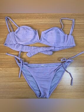 Lucky Brand Lavender Textured Swim Set